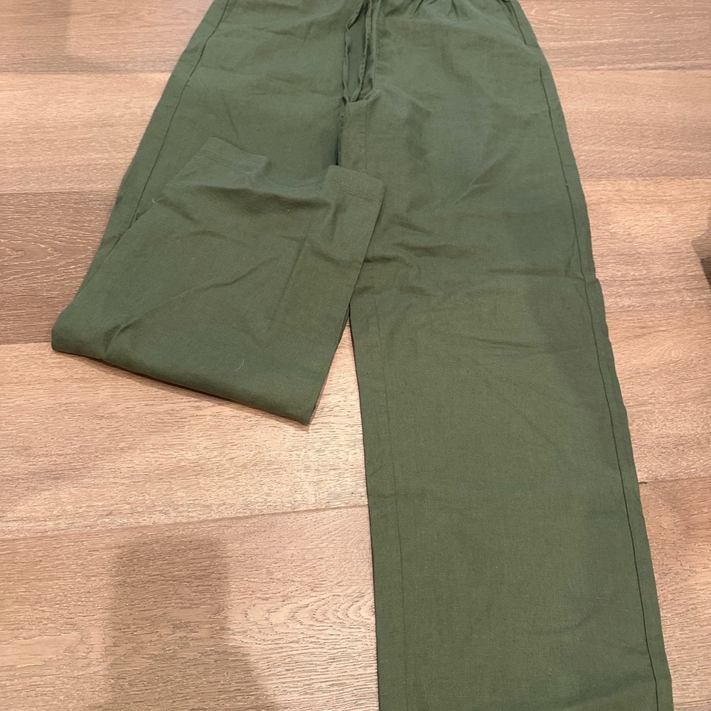 J. Crew Olive linen pants women - small